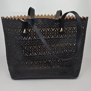 New Stella & Dot Black Perforated Tote